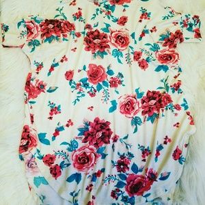 >>>Hi-Low Floral Tunic<<<