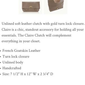 GiGi New York Bags - GiGi New York Claire Clutch in Taupe GiGi New York Bags - GiGi New York Claire Clutch in Taupe