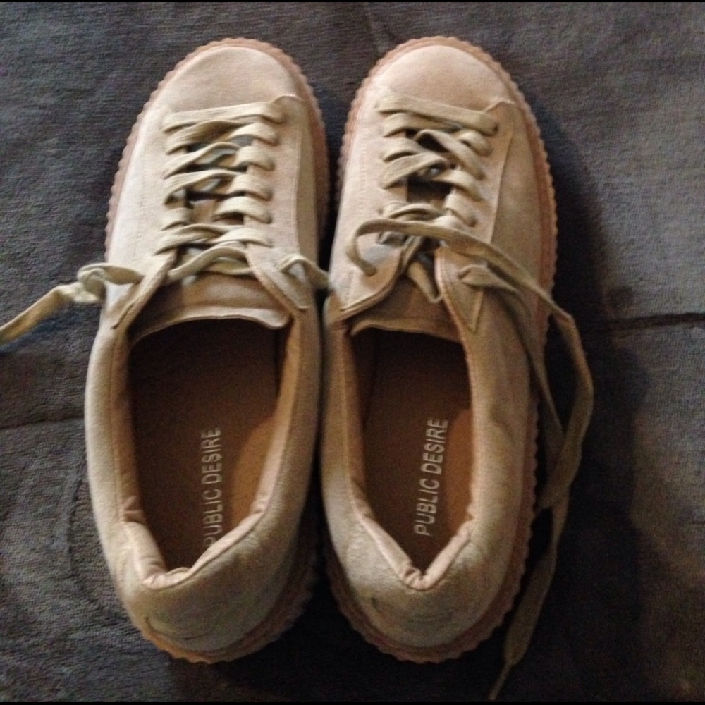 Tan suede creepers