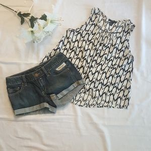 Seven Shorts + Black Ivory Sleeveless Top Set
