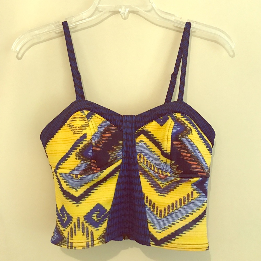 Crop top with zipper in back! Worn once!