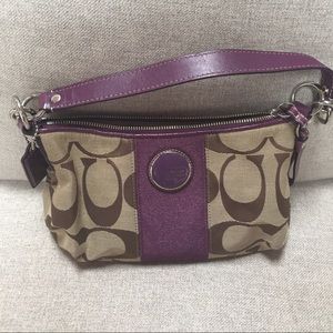 Coach small Purple Signature Shoulder Bag