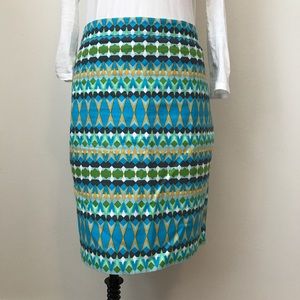 Jcrew Factory Tribal Pencil Skirt