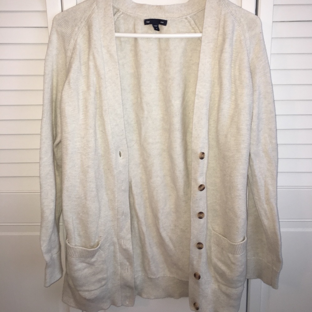 Tan gap cardigan.