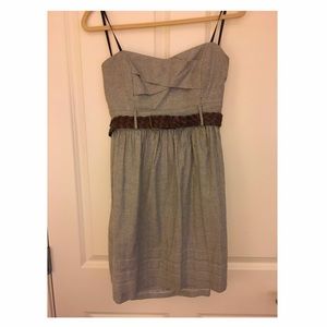 Strapless belted dress