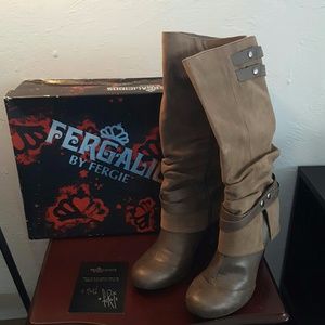 Fergie Brown calf boots