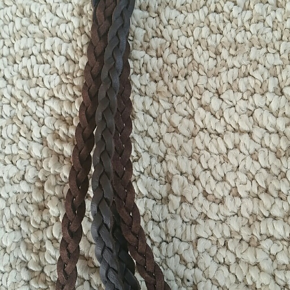 NWOT Brown Braided Wrap Necklace/Choker - Picture 5 of 5