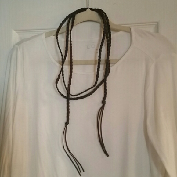 NWOT Brown Braided Wrap Necklace/Choker - Picture 2 of 5