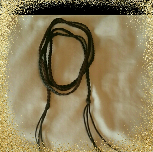 NWOT Brown Braided Wrap Necklace/Choker - Picture 3 of 5