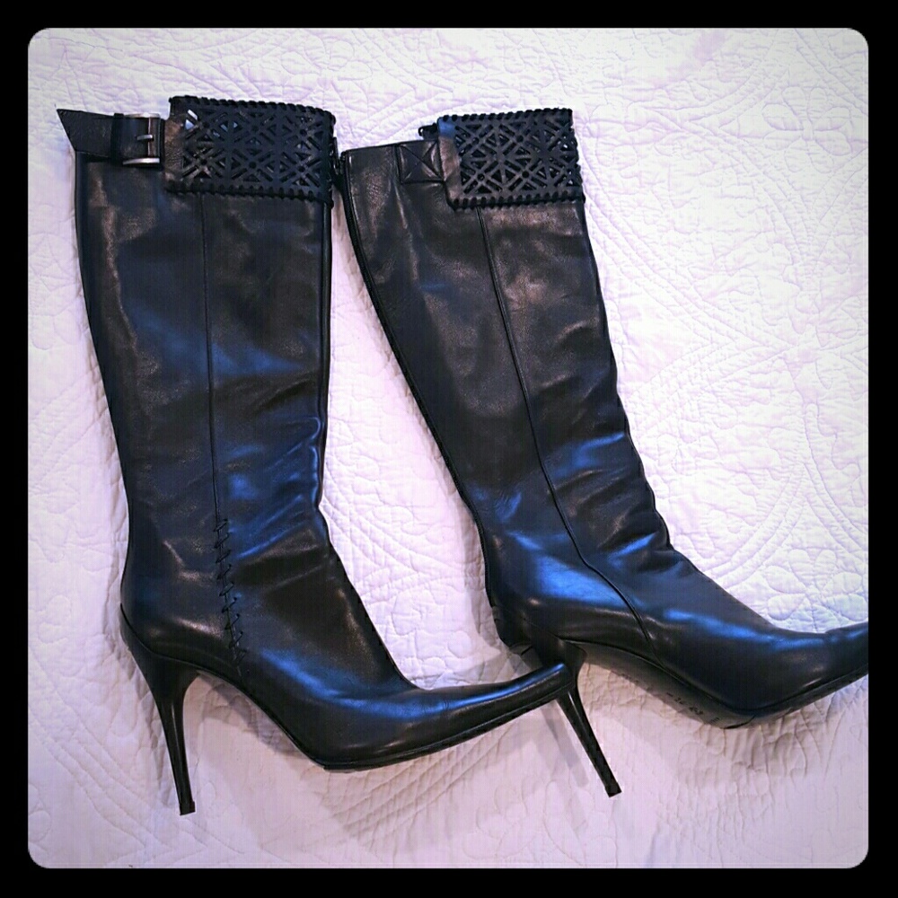 Casadei Stiletto Pointed Toe Boot EUC