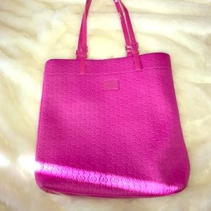 MICHAEL KORS Hot Pink Neoprene Tote Bag