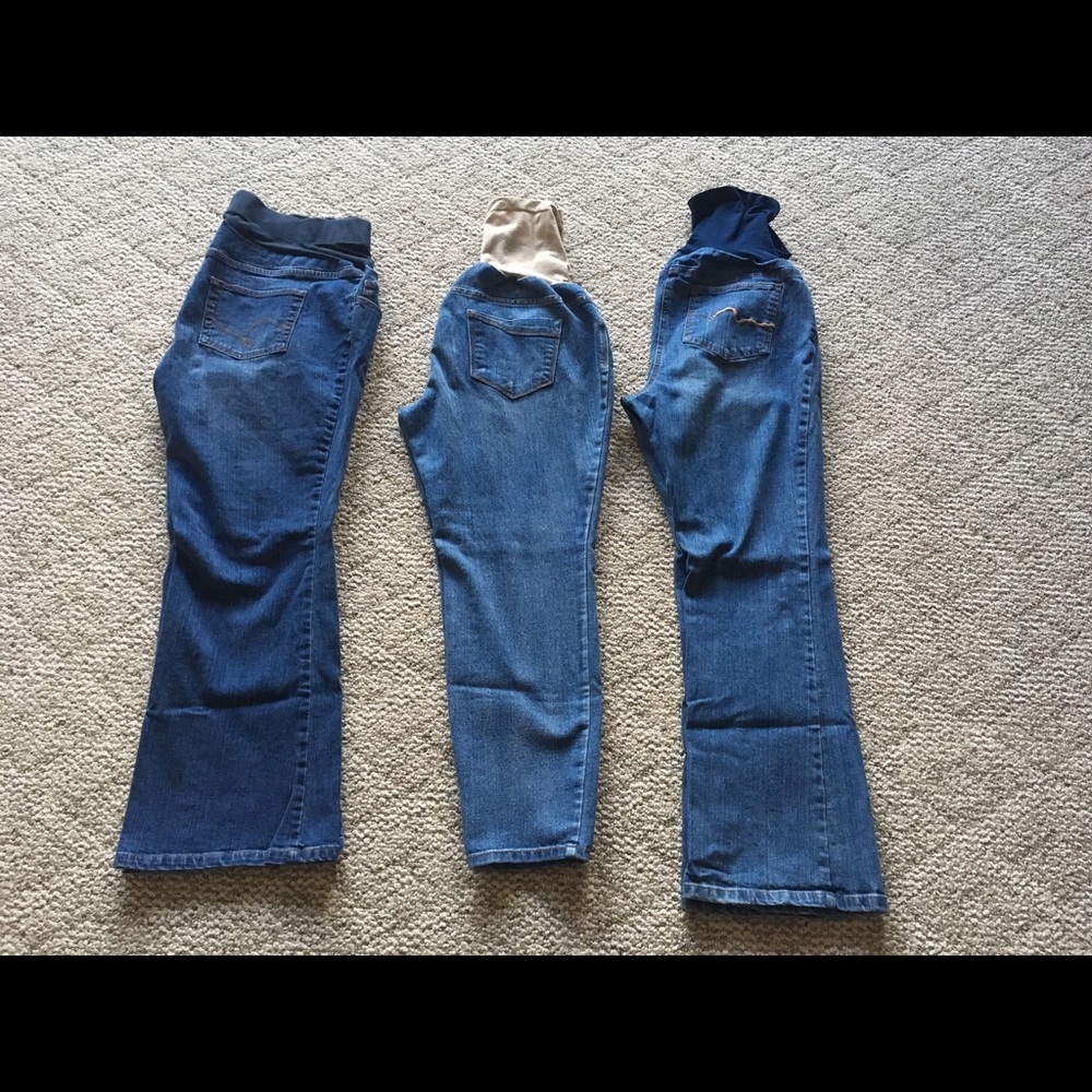 Maternity jeans bundle lot Large Petite Short