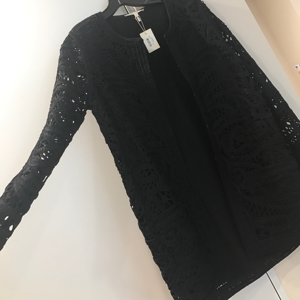 Maje elegant black lace coat