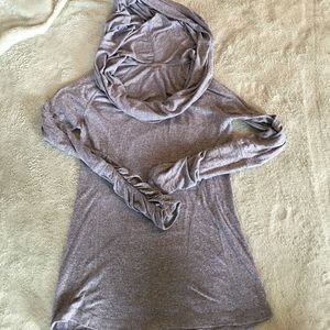 Stretchy grey work out top