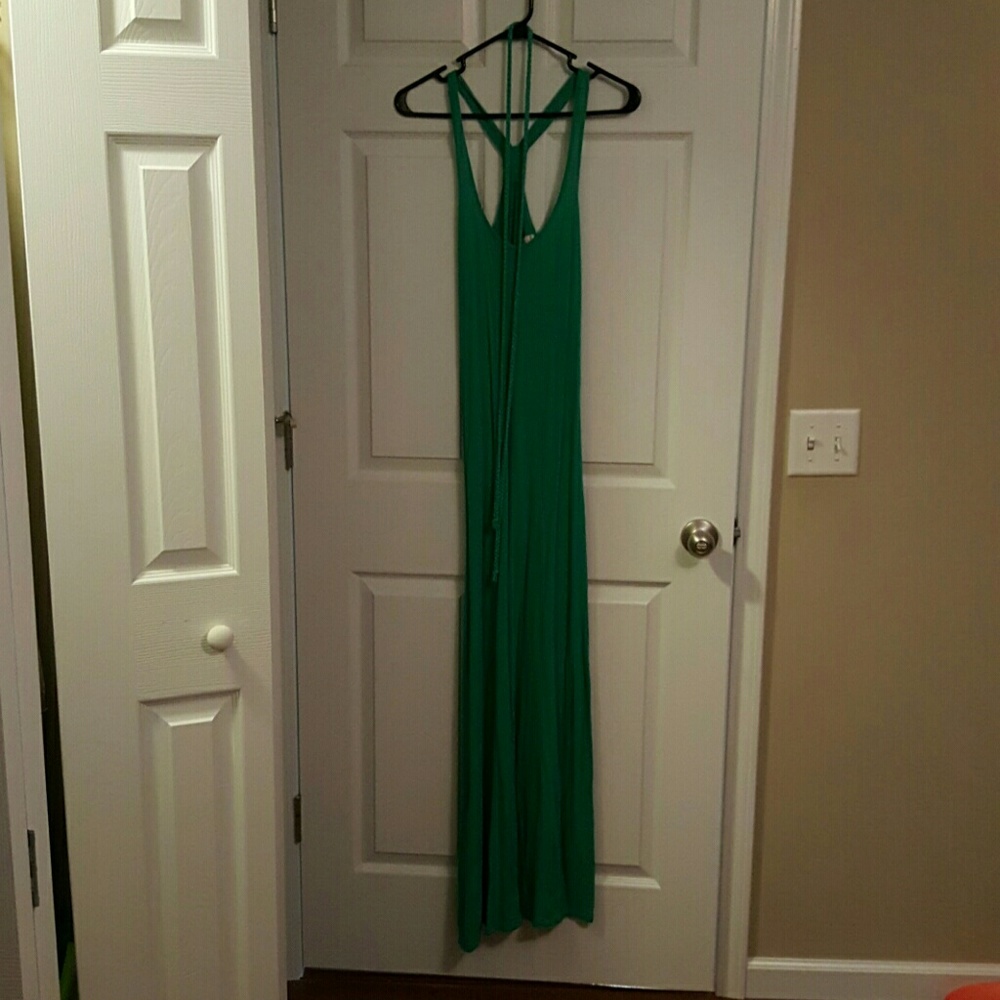 Emerald green maxi dress