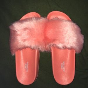 Urban Outfitters Furry Slides