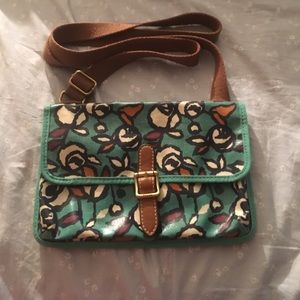 Floral fossil cross body bag floral