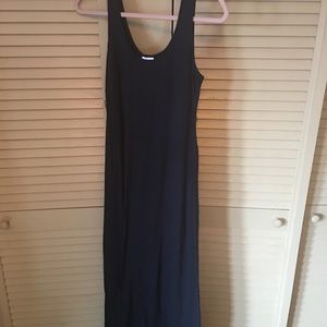 Simple blue cotton tank maxi