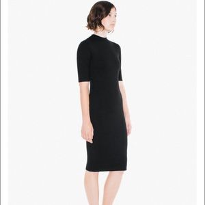 NWT American apparel midi mock neck ponte dress M