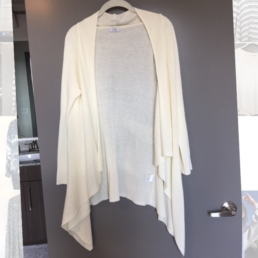 Long cream cardigan