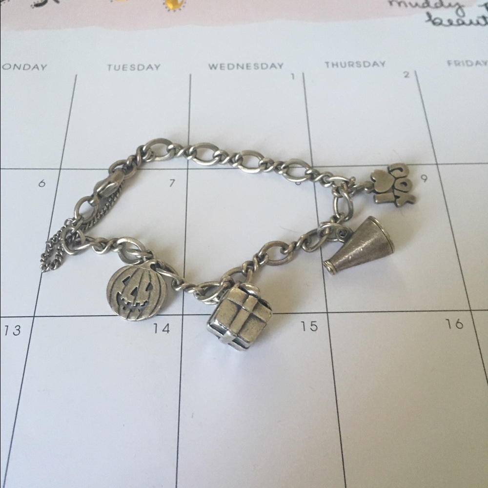 James Avery bracelet with 4 charms