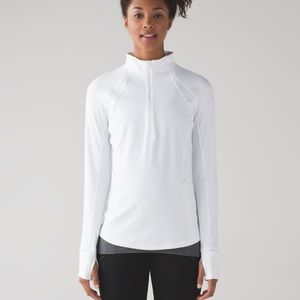 NWT Lululemon Fresh Tracks 1/2 Zip in White
