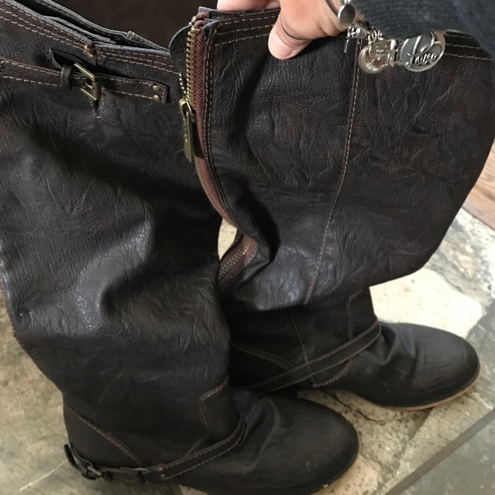Dark brown boots