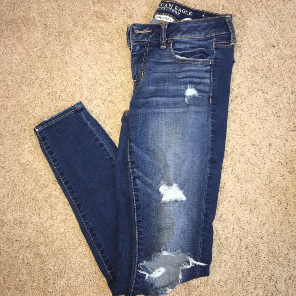 American Eagle ripped jeans.