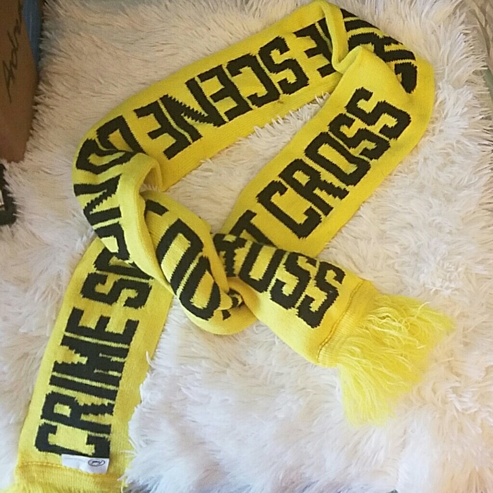 Crime scene do not cross police tape scarf