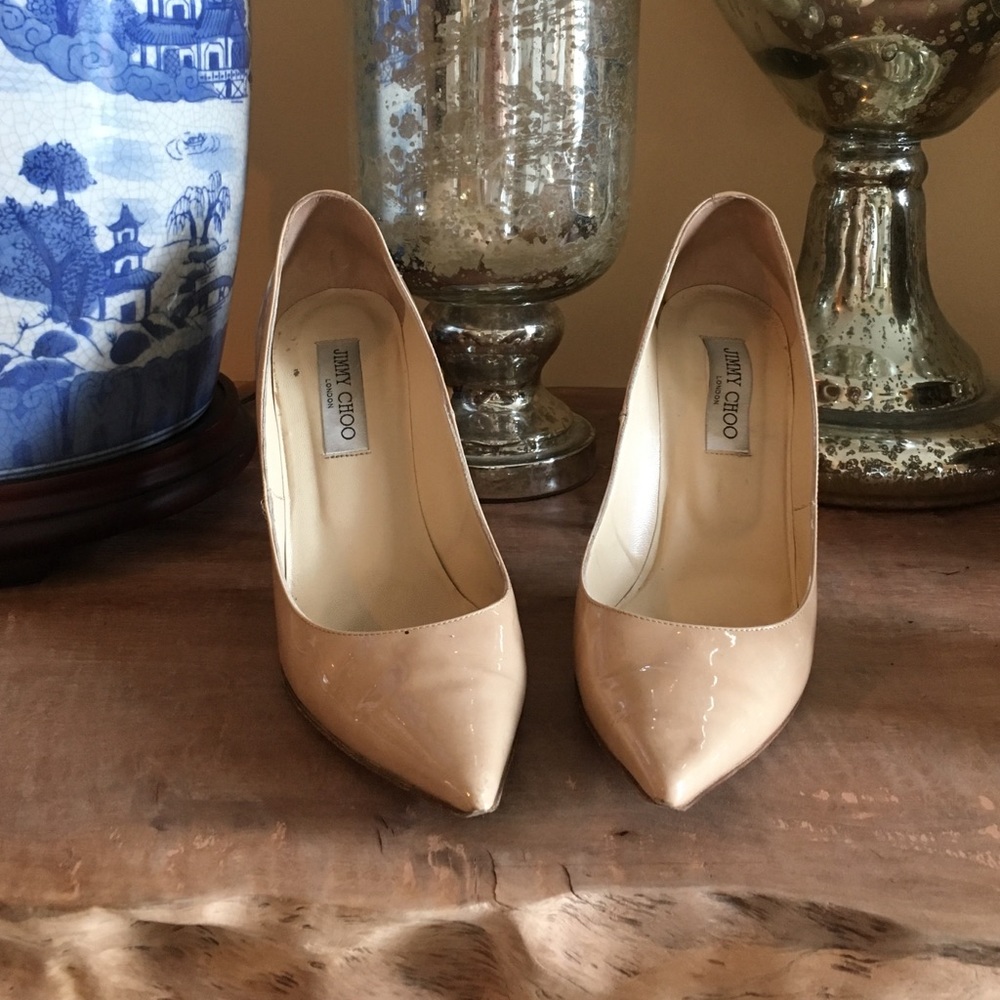 Nude patent Jimmy Choo 4inch stiletto