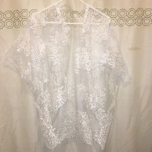 Embroidered Lace Kimono
