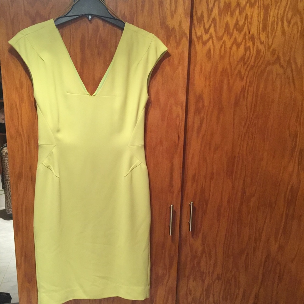 Rachel Roy neon yellow dress