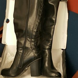 Torrid size 10 black lace up boots