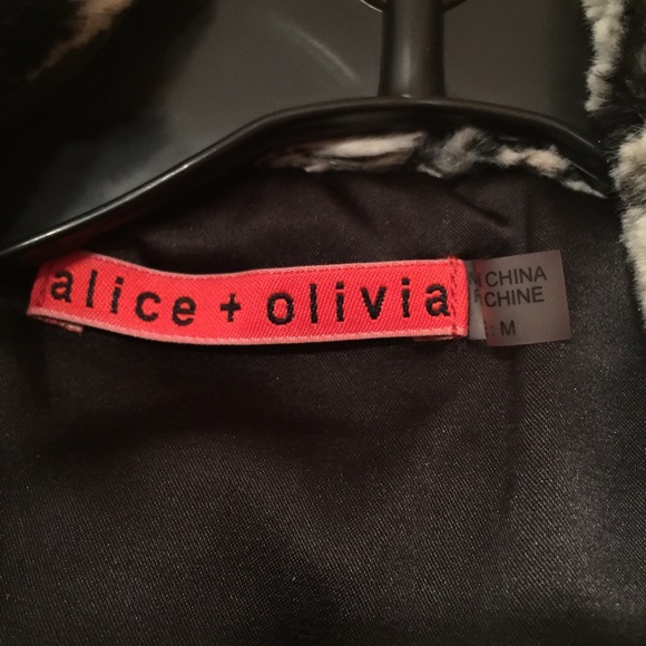 Alice and Olivia faux fur Zebra jacket