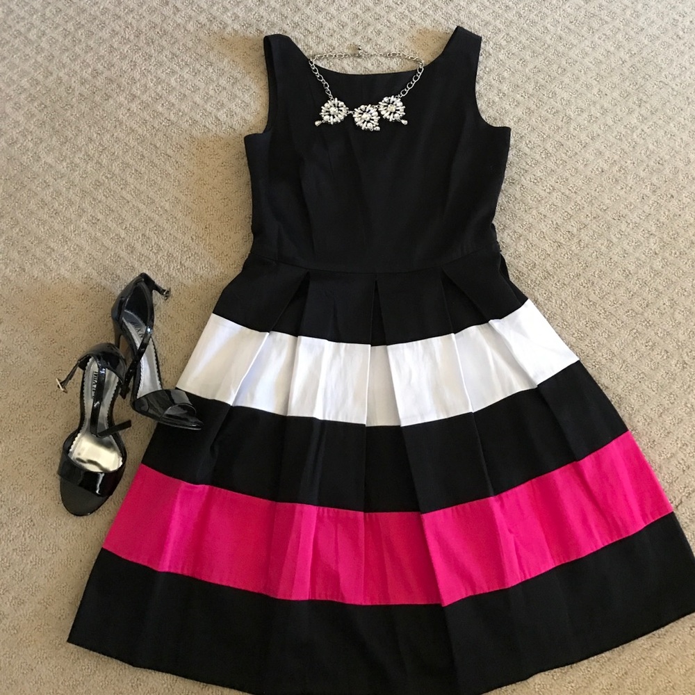 Brand new cocktail dress color blocking
