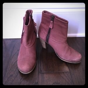 Anthropologie Red Booties, Ladies, Size 6