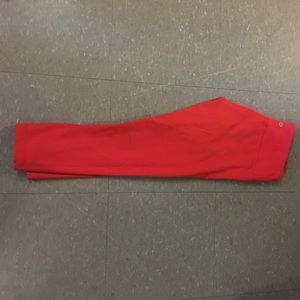 Neon blood orange Cropped lulu Lemon Leggings