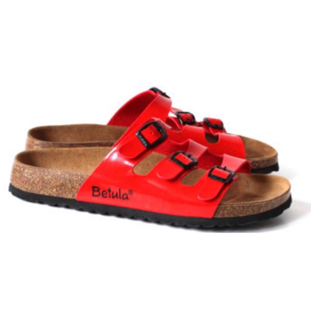 Betula by Birkenstock Red Patent Sandals