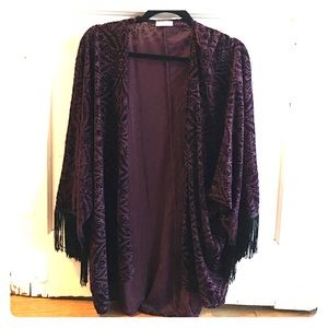 Purple Velvet Kimono