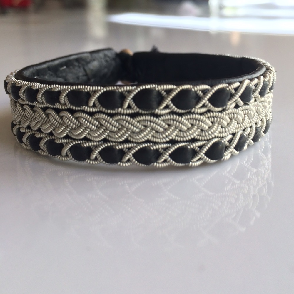 Lapland Sami Reindeer & Pewter Braided Bracelet