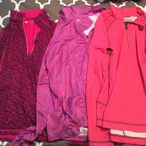 3 pink workout long sleeve