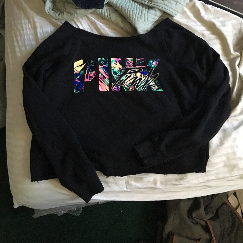 VS tropical black long sleeve sweatshirt size S