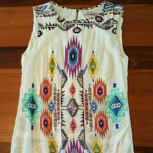 Zara Trafaluc Tribal Print Boho Summer Dress