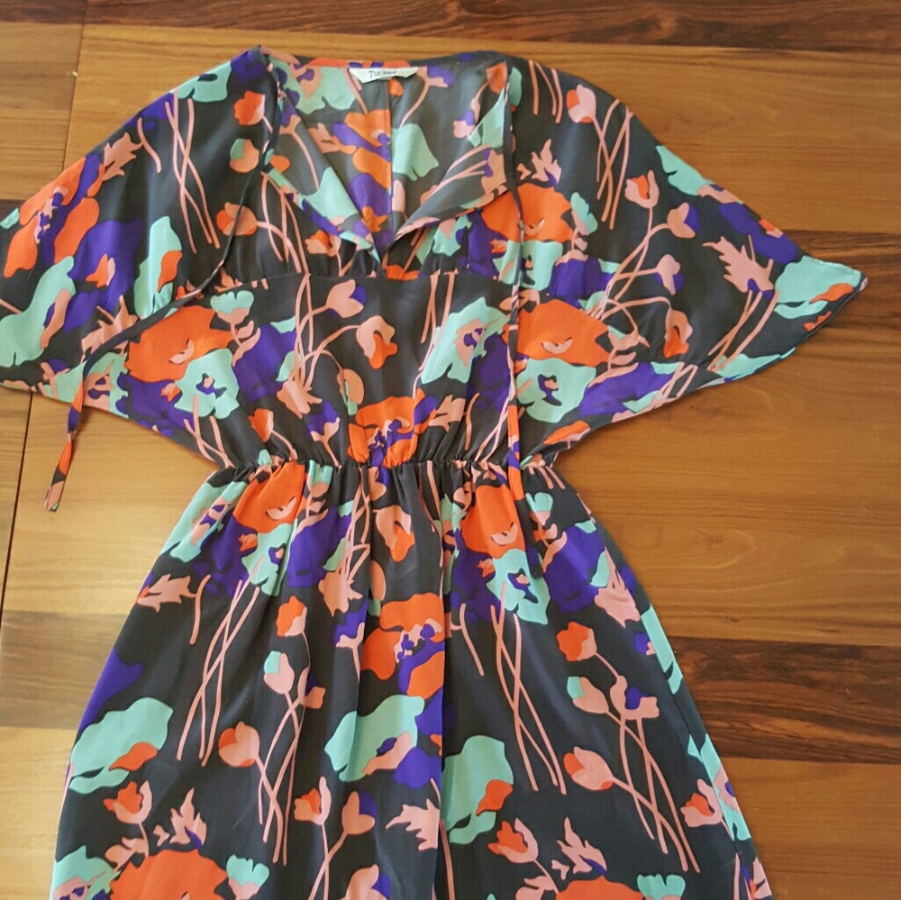 Tucker Silk Mini Dress in Gorgeous Floral Print!