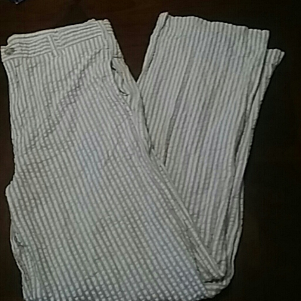 Striped cotton pants