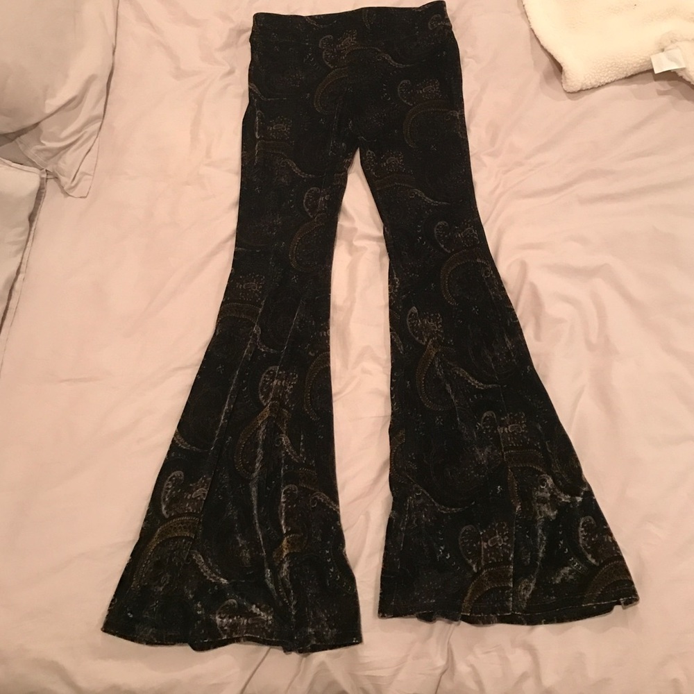 Free People Velvet Bell Bottom Pants