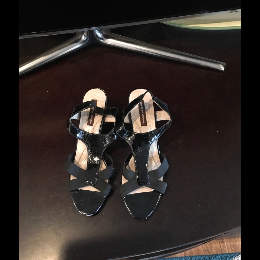 Adrienne Vittadini Black Patent Slingback