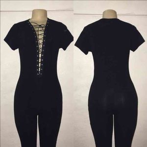 Lace up jumpsuit never worn brand new