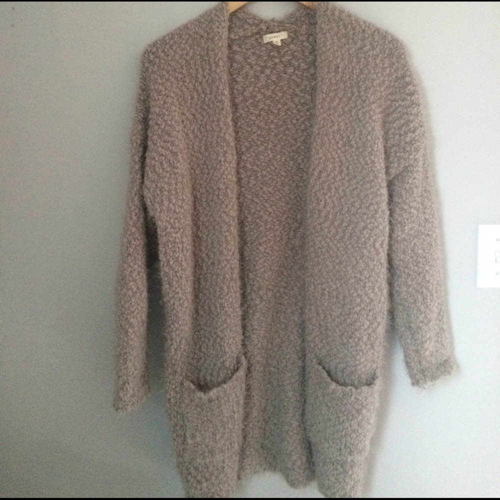 Long cardigan gray sweater