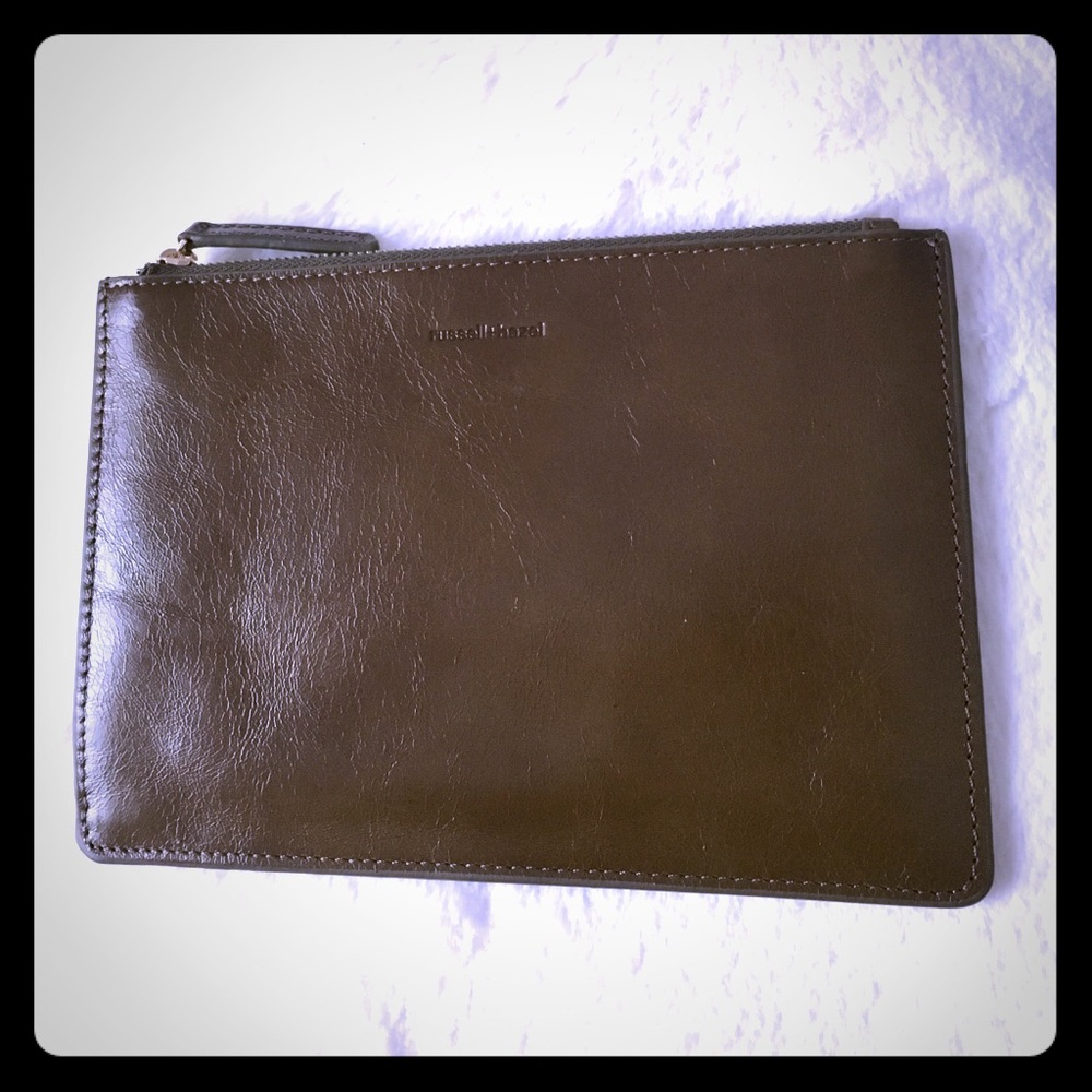 Russell and Hazel leather clutch